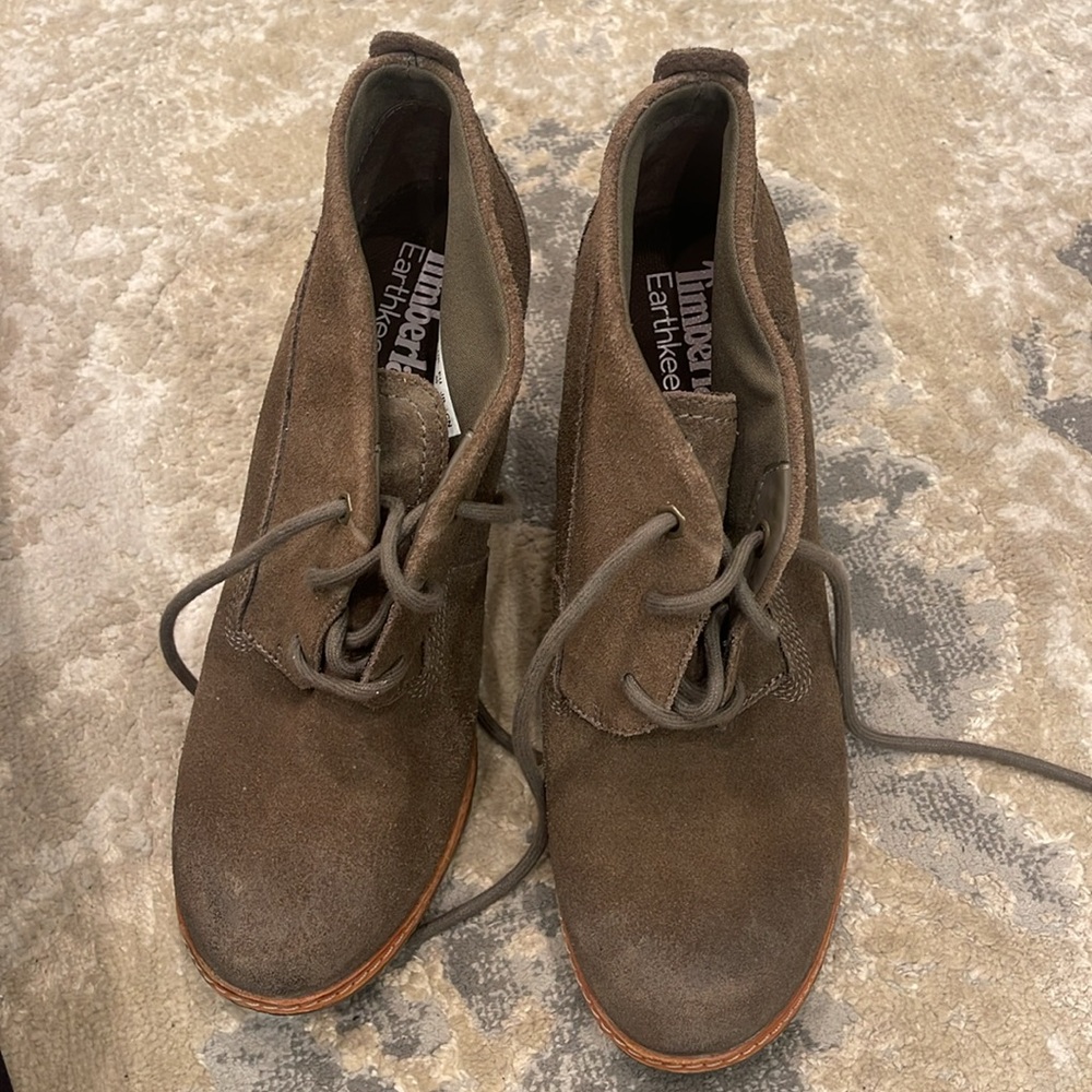 Timberland Glancy Chukka Heels Ankle Boots Women Shoes Size 9 - Picture 6 of 9